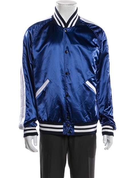 burberry monogram stripe print bomber jacket